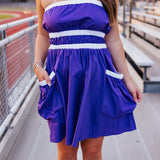 PURPLE GAMEDAY POCKET DRESS