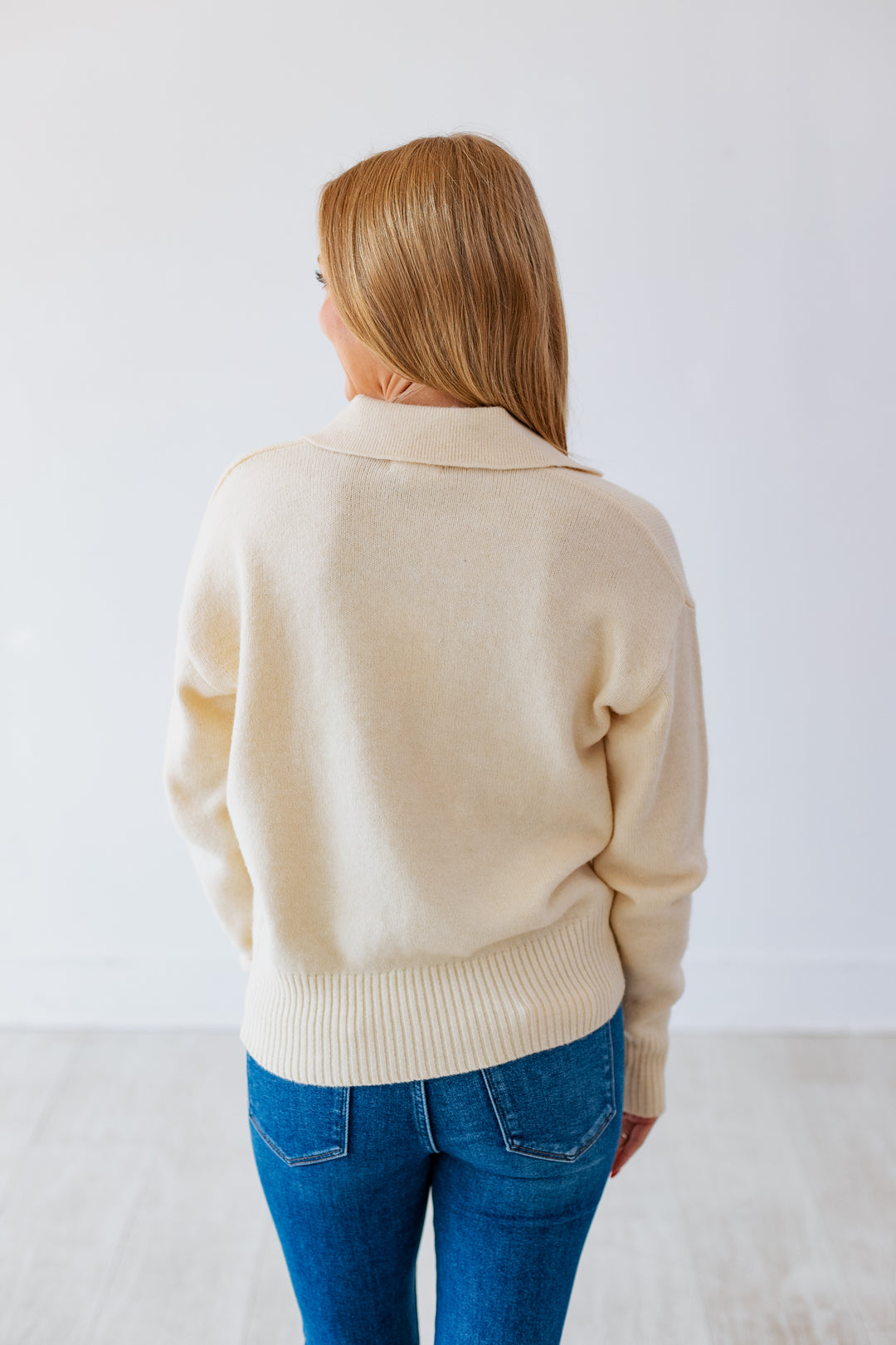 MONICA CREAM COLLARED SWEATER