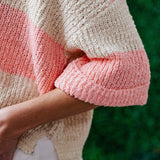 BUBBLEGUM STRIPE KNIT SWEATER