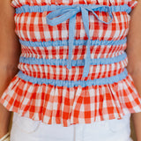 POPPY GINGHAM TOP