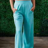 COOL BLUE HALTER TANK & PANT SET