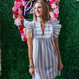 OXFORD BLUE STRIPE DRESS