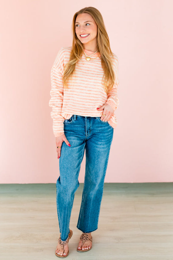 HIGHRISE ANKLE LENGTH STRAIGHT LEG JEAN