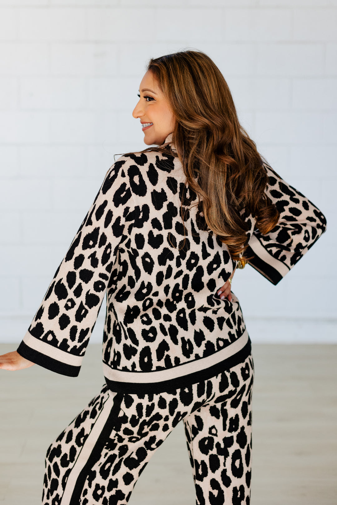 LILY LEOPARD MOCKNECK SWEATER
