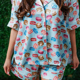 MACAROON SATIN PAJAMA SET