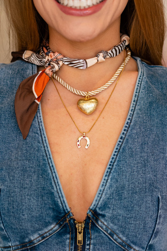 BELJOY: ZELIA COLORFUL HORSESHOE NECKLACE