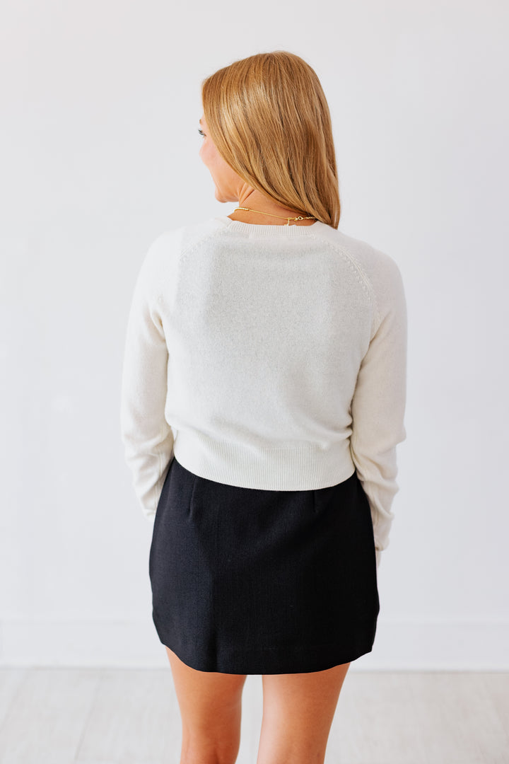 IVORY CROPPED SWEATER