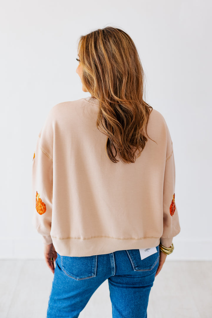SEQUIN PUMPKINS SWEATSHIRT