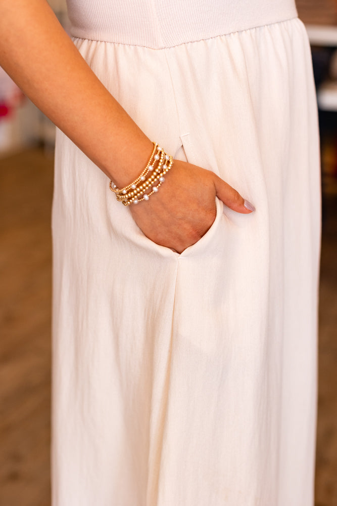 Z SUPPLY: CHARLOTTE RIB MIDI DRESS- CRYSTAL BEIGE