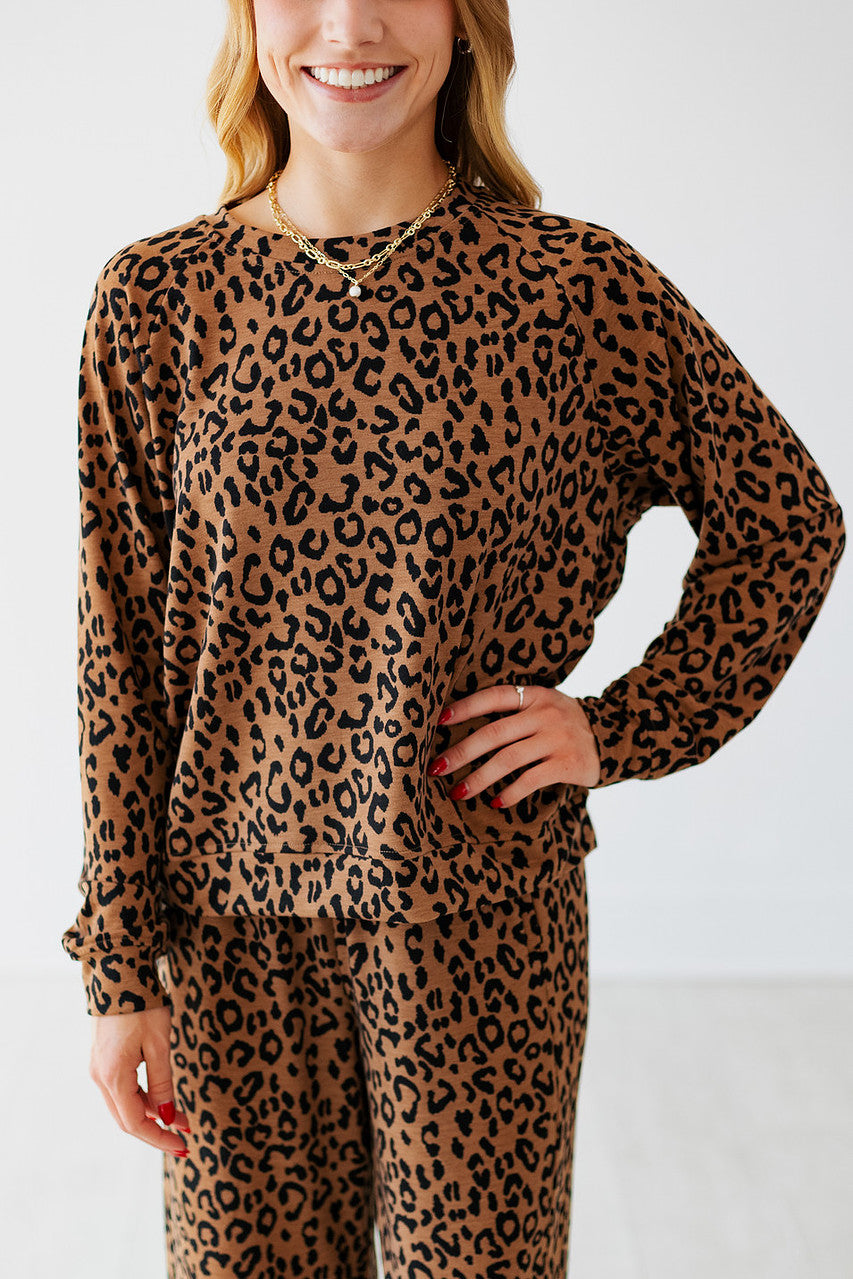 ELOISE LEOPARD LOUNGE TOP