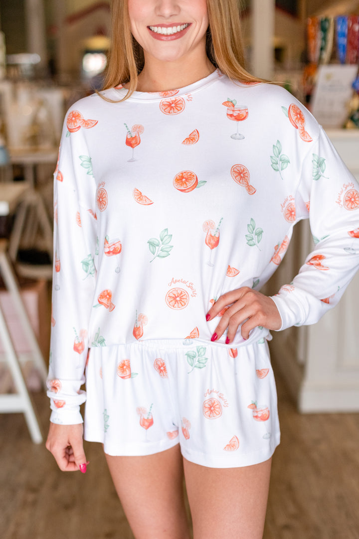 Z SUPPLY: LONGSLEEVE SPRITZ PAJAMA TOP