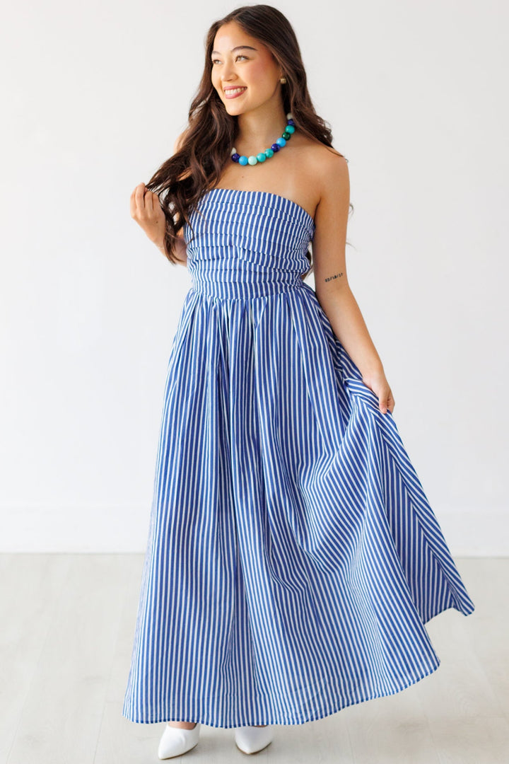 DENIM BLUE PROMENADE DRESS