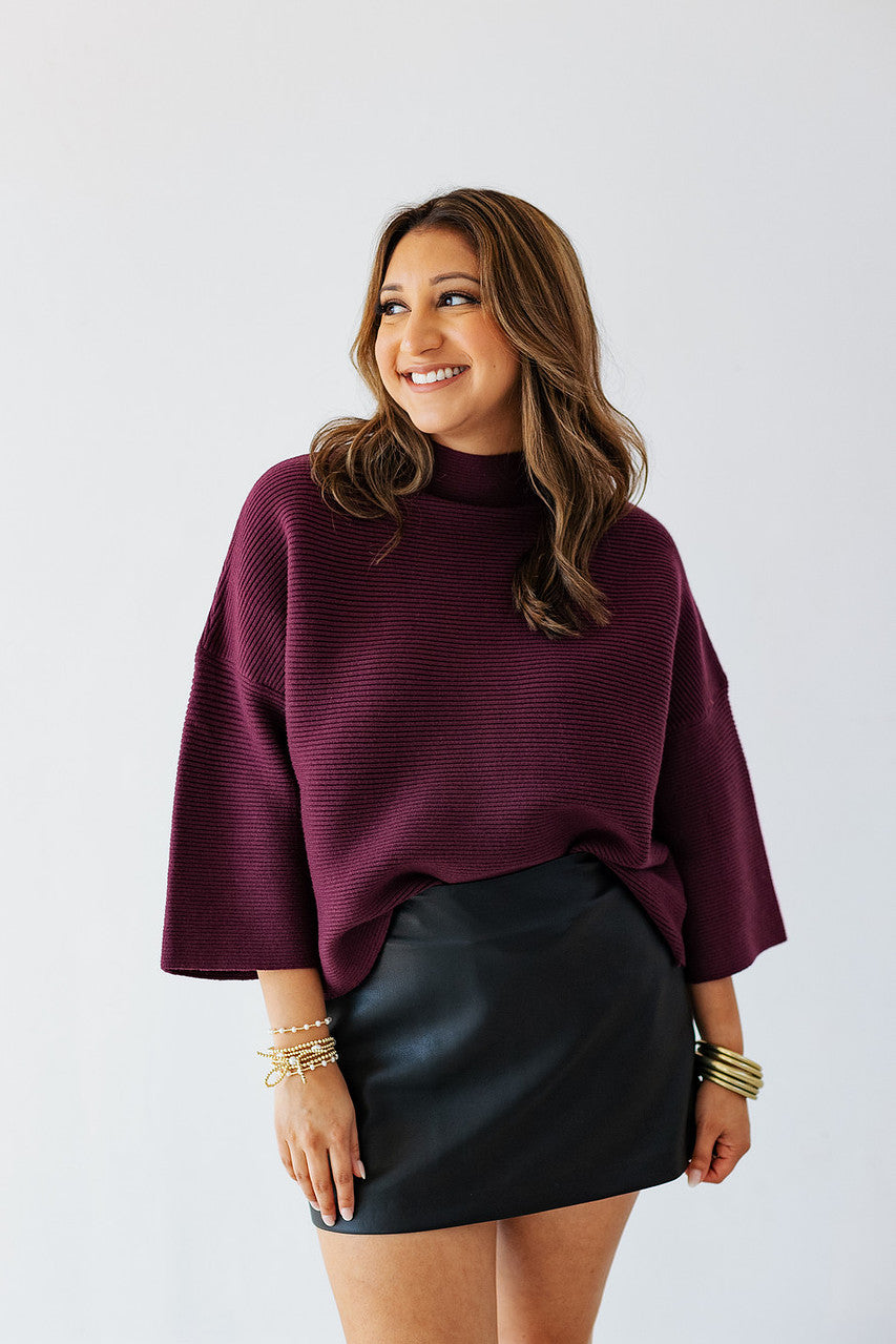 BLACK FAUX LEATHER MINI SKORT