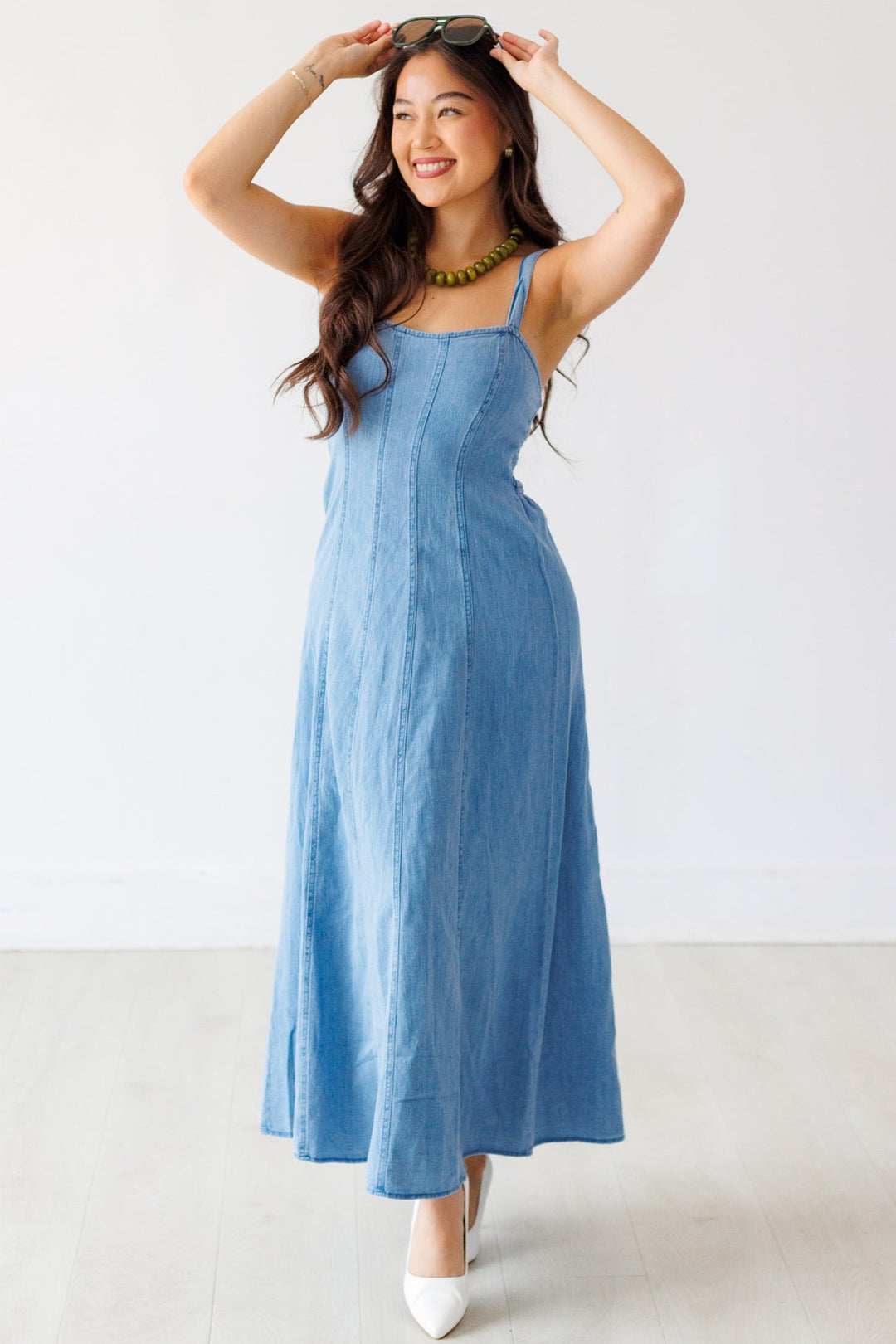 Z SUPPLY: LEONORA INDIGO MIDI DRESS