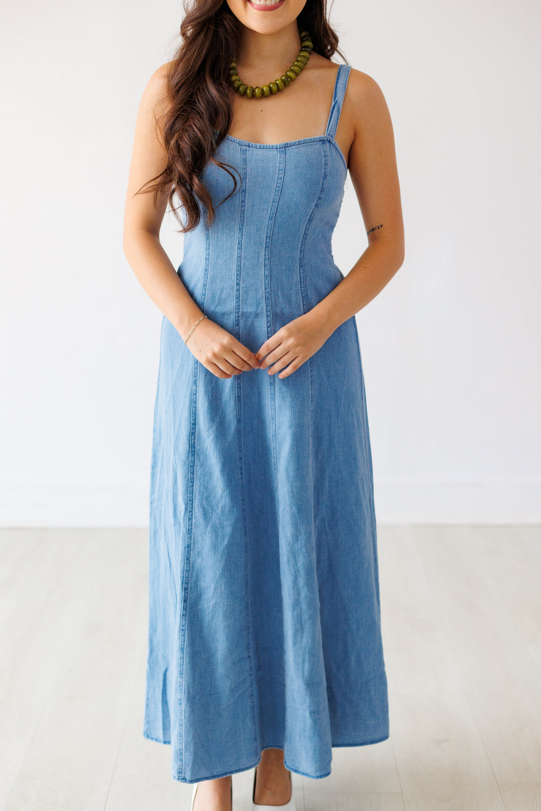 Z SUPPLY: LEONORA INDIGO MIDI DRESS