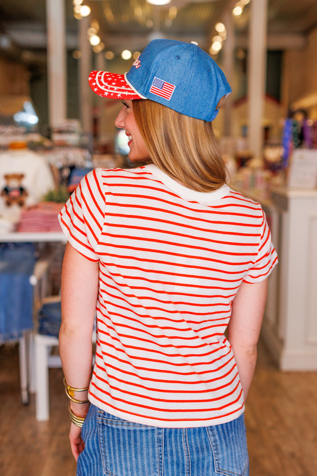 Z SUPPLY: JUNIE STRIPED TEE- RED