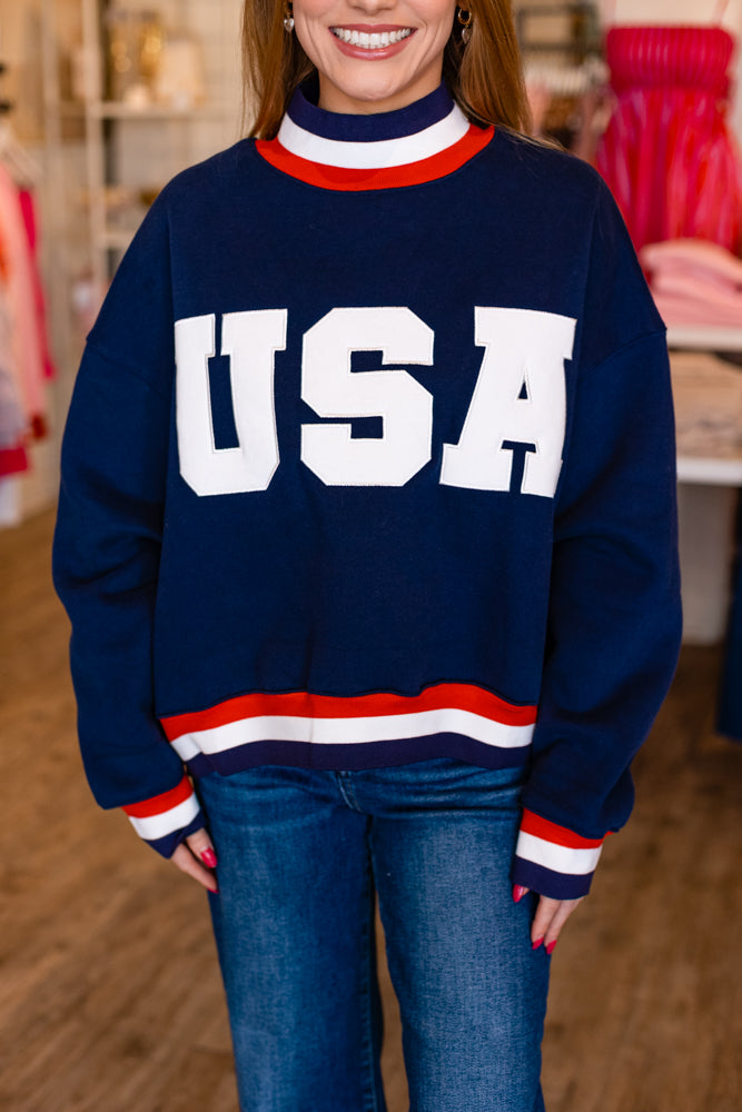 TEAM USA MOCKNECK SWEATSHIRT