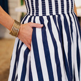 BAR HARBOR STRIPE MIDI DRESS