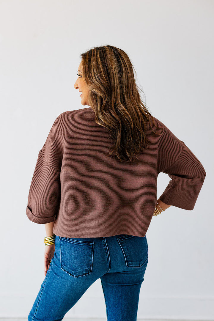 EVERYONE'S FAVORITE RIBBED PULLOVER SWEATER- MOUSSE