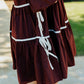 GIMME MORE TIERED DRESS: BROWN