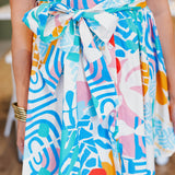 MYKONOS PRINT SHIRT DRESS