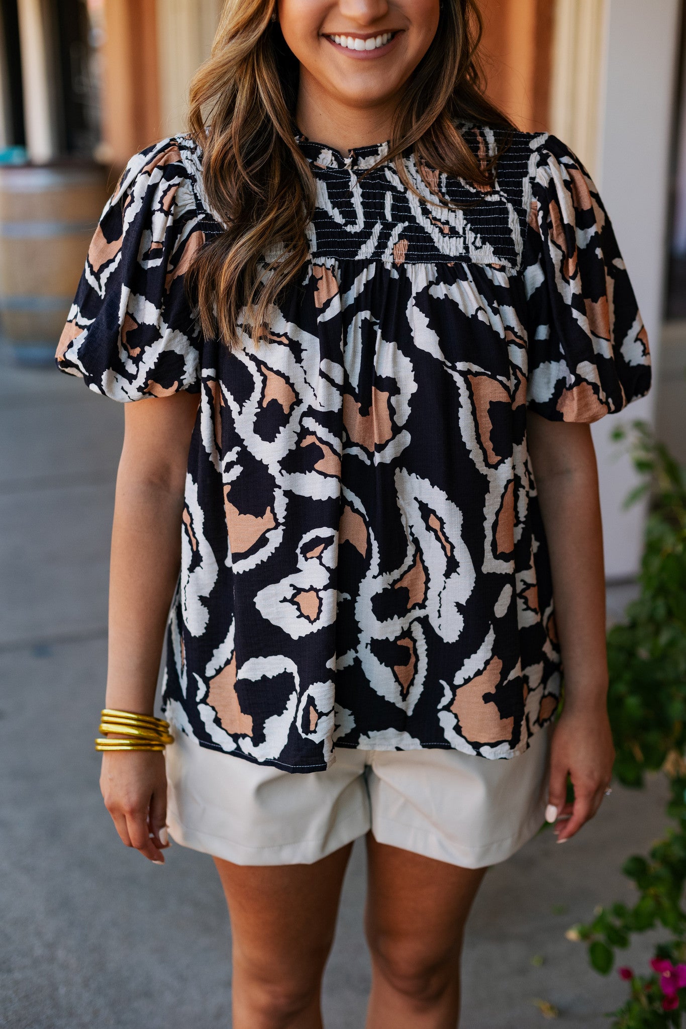 ALL MY FAVORITES ABSTRACT PRINT TOP