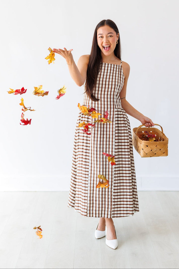 BROWN SUGAR GINGHAM DRESS