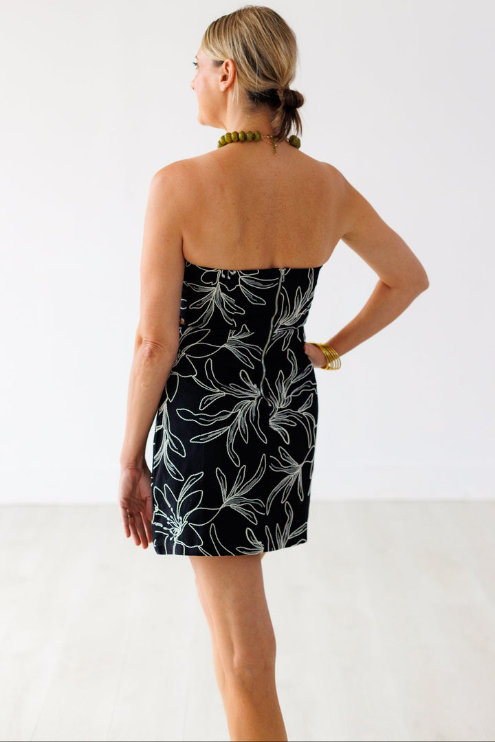 EMBROIDERED CUT OUT BEAD DRESS