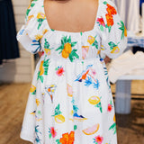 ON VACAY PRINT SUNDRESS