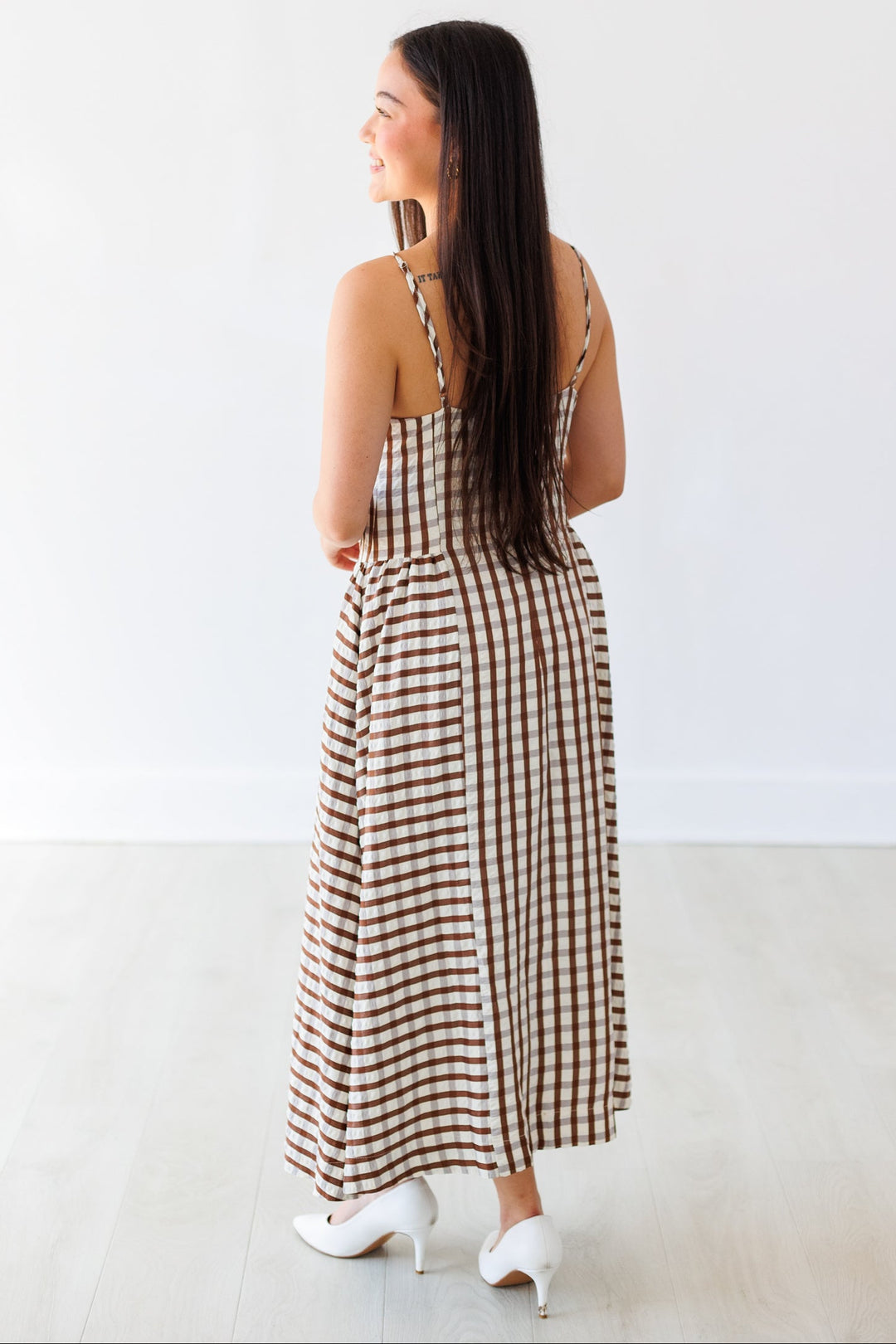BROWN SUGAR GINGHAM DRESS
