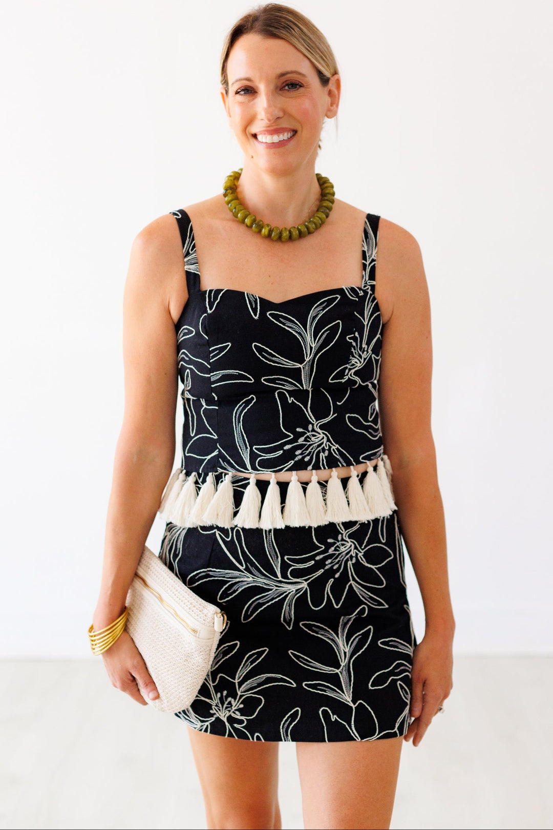 ON VACAY TASSEL TRIM TOP
