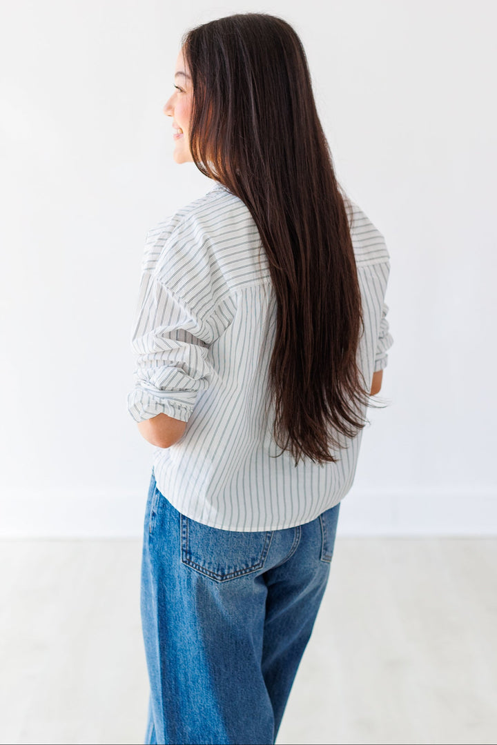 Z SUPPLY: FAVORITE STRIPED BUTTON UP - WHITE