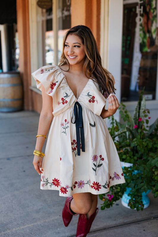 HARVEST EMBROIDERED DRESS