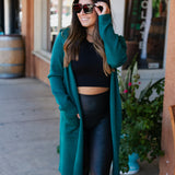 OH SO COZY HOODED COATIGAN / FOREST GREEN