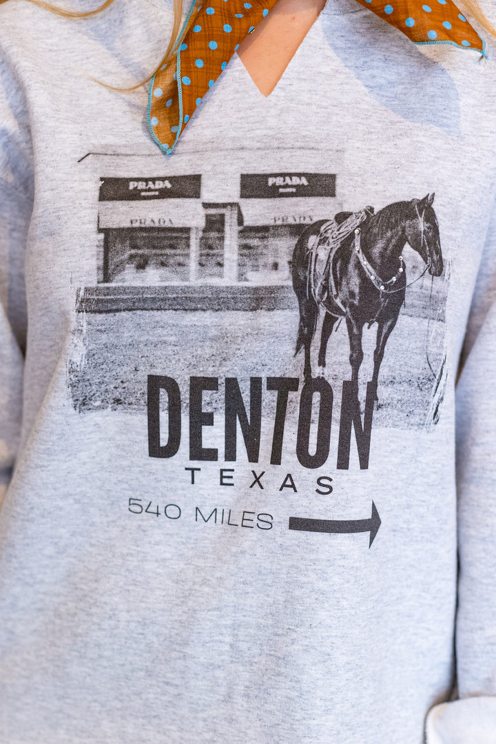 DENTON LOVE GRAPHIC SWEATSHIRT- GREY