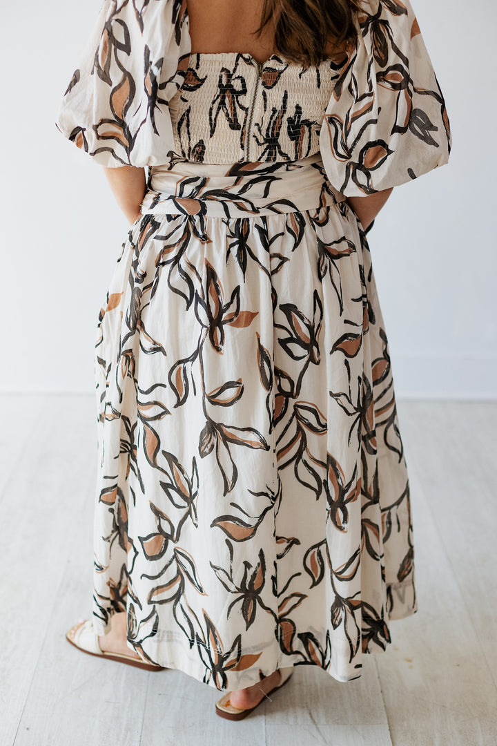 AUTUMN FLORALS MAXI SKIRT