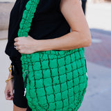 QUILTED HOBO BAG / EMERALD