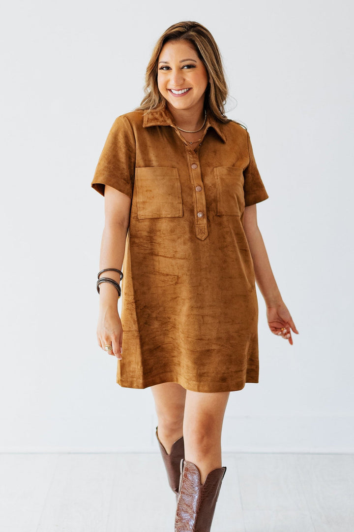 Z SUPPLY: SYDNEY SUEDE MINI DRESS- COCONUT