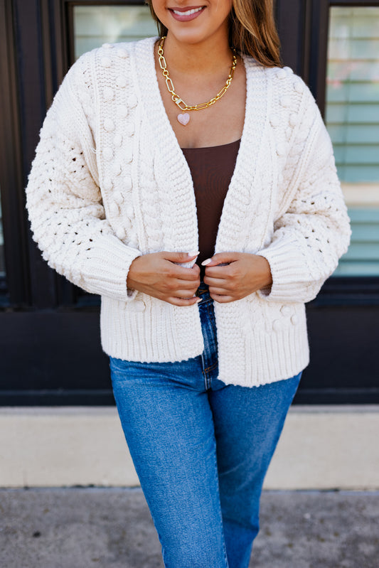 IVORY CHUNKY CARDIGAN