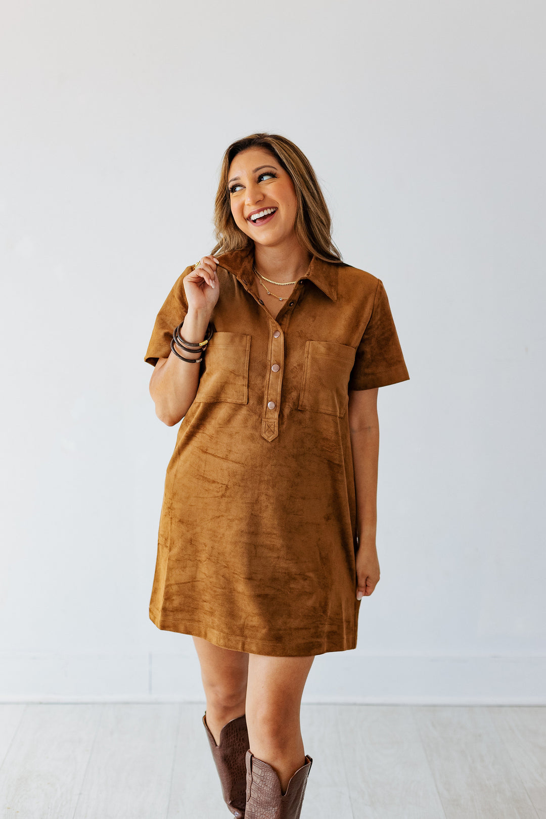 Z SUPPLY: SYDNEY SUEDE MINI DRESS- COCONUT