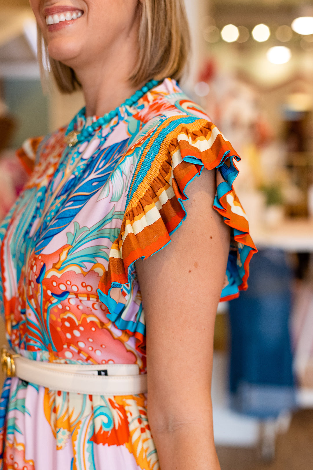 UNDER THE SEA BRIGHT MAXI DRESS