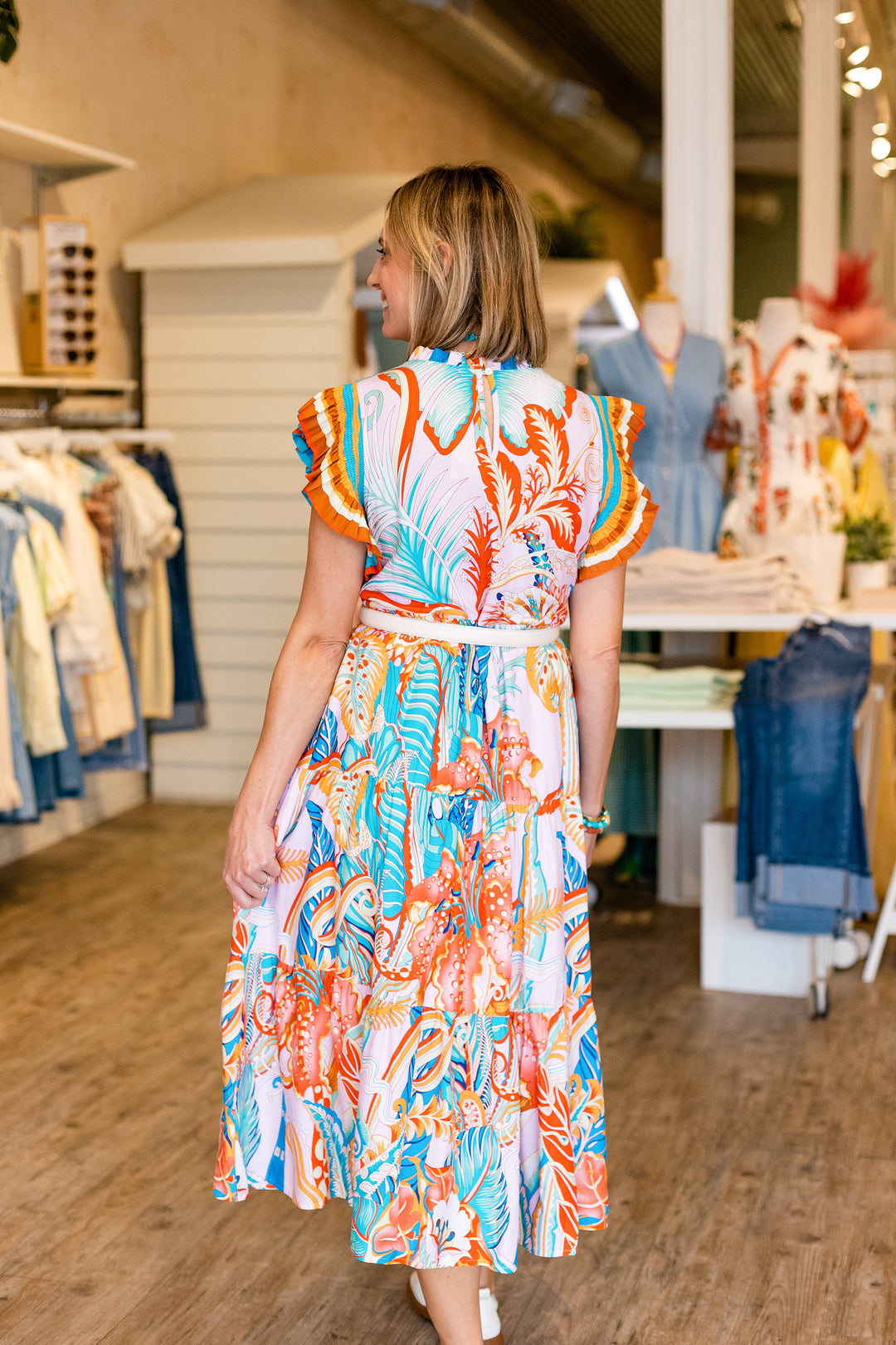 UNDER THE SEA BRIGHT MAXI DRESS