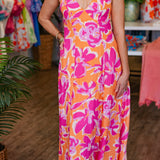 FLAMINGO FLORAL SUNDRESS