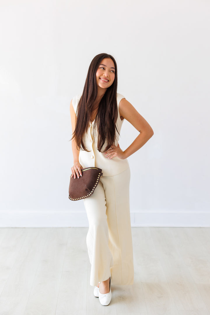 IVORY PEARL KNIT VEST