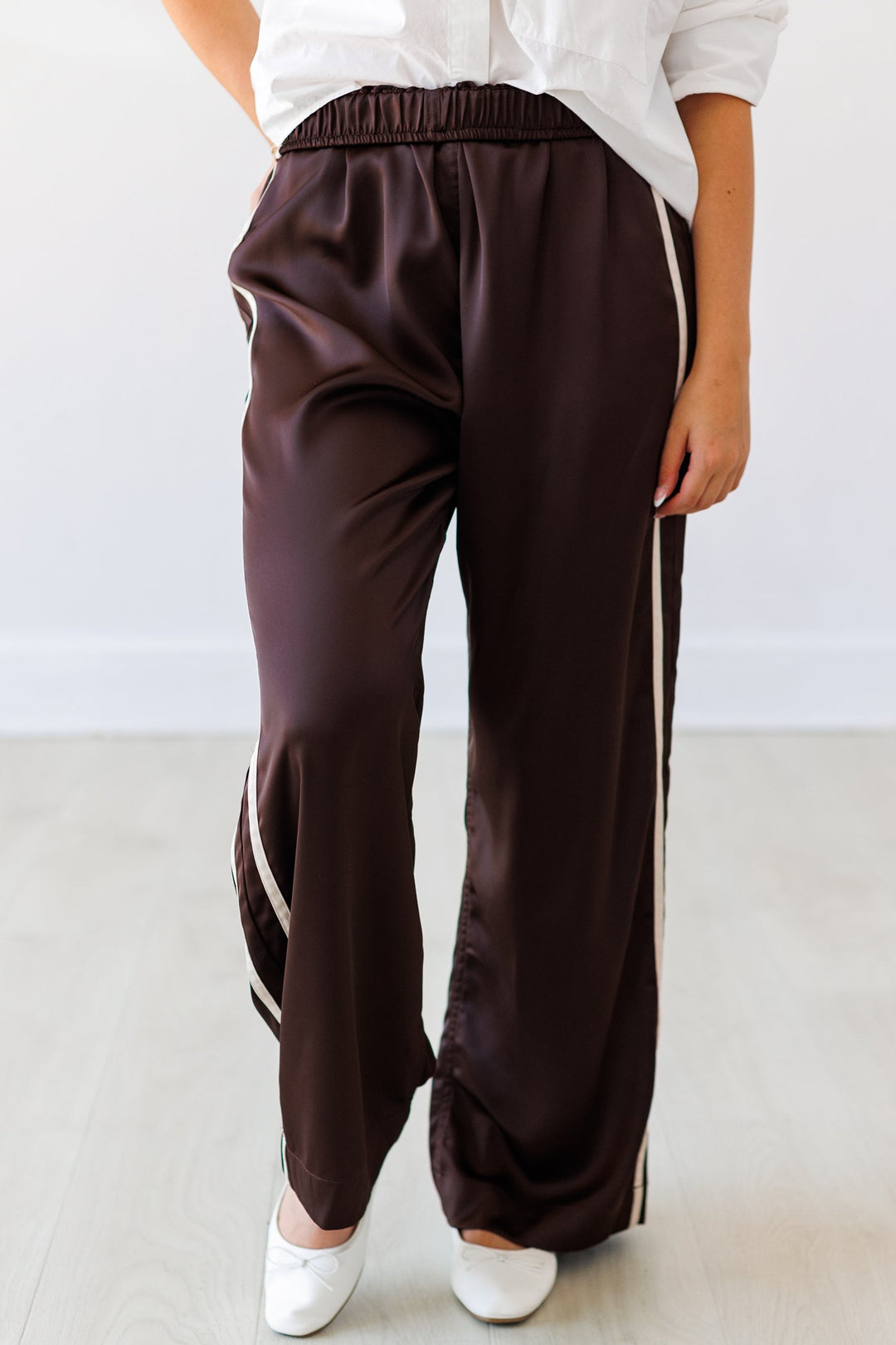 SIDE STRIPE SATIN PANT