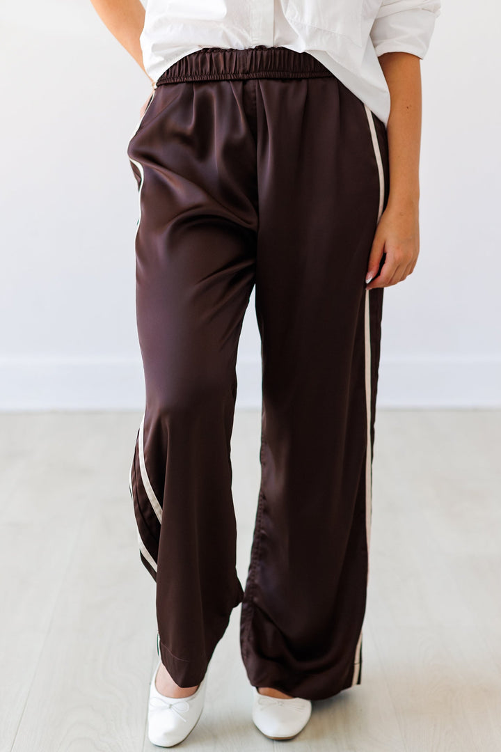 SIDE STRIPE SATIN PANT