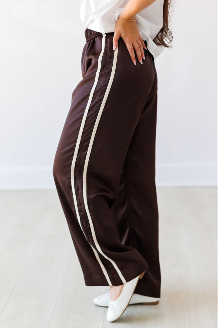 SIDE STRIPE SATIN PANT