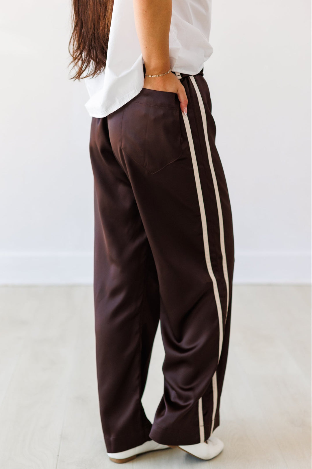 SIDE STRIPE SATIN PANT