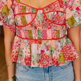 LYLA PATCHWORK TOP