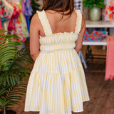 CANARY STRIPE SUNDRESS